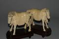 A Pair of Chinese Carved Ivory Horses