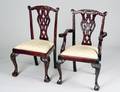 266 SET OF SIX GEORGE III STYLE MAHOGANY DINING CHAIRS