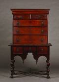 A William and Mary Style Mahogany Highboy