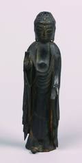 A Korean Black Lacquer Figure of Amida Buddha