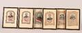 A Group of Six Mounted Woven Silk Stevengraph Portraits