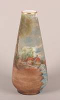 A Continental Hand Painted Porcelain Vase
