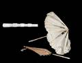 308 TWO VICTORIAN IVORY HANDLED PARASOLS