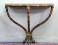 299 FAUX PAINTED AND FAUX BAMBOO CONSOLE TABLE
