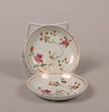 A Pair of Chinese Export Famille Rose Porcelain Saucers