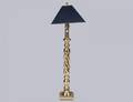 281 JACOBEAN STYLE BRASS FLOOR LAMP