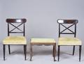 303 PAIR OF GEORGE III STYLE MAHOGANY SIDE CHAIRS
