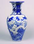 A Large Japanese Arita Porcelain Baluster Vase