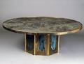 447 LA VERNE BRONZE AND PEWTER LOW TABLE