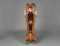 446 EMPIRE STYLE GILT BRONZE MOUNTED MAHOGANY PEDESTAL