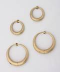 Two Pairs of Ladys 14 Karat Yellow Gold Hoop Earrings 