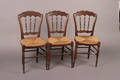 A Set of Three English Elm Side Chairs