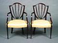 A Pair of Regency Style Mahogany Armchairs