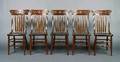 A Set of Five Spindle Back Side Chairs