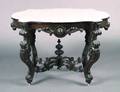 A Victorian Mahogany Marble Top Center Table
