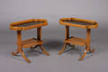 A Pair of Fruitwood TwoTier Side Tables