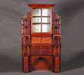 An Oak and Fretwork Display Cabinet