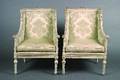 A Pair of Louis XVI Style Bergeres