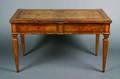 A Continental Inlaid Burr Ash and Walnut Writing Desk
