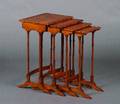 A Burr Walnut Quartetto Nest of Tables