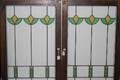 A Pair of Stained Glass Bookcase Doors