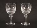 A Set of Eleven Cut Glass Wine Goblets
