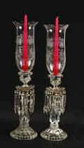 A Pair of Baccarat Lustres and Shades