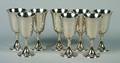 A Set of Eight American Silver Goblets Gorham