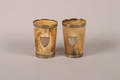 A Pair of Silver Mounted Horn Cups