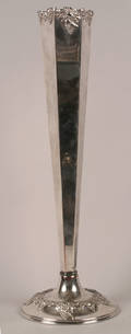 A Silver Plate Trumpet Vase