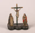 A Carved and Polychrome Wood Religious Figural Group