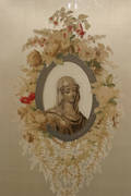 A Victorian Silk and Velvet Devotional Panel