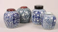 Four Chinese Blue and White Ceramic Ginger Jars