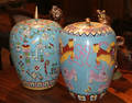 Two Chinese Cloisonne Jars and Covers