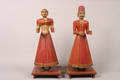 Three Indian Polychrome Figures Rajasthan