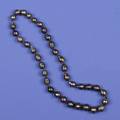 A Ladys Single Strand Baroque Black Tahitian Pearl Necklace