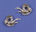 A Pair of Ladys Platinum and Diamond Dress Clips