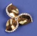 A Ladys 18 Karat Yellow Gold and Diamond Brooch in a Trillium Floral Motif Cartier