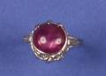 A Ladys Platinum Star Ruby and Diamond Ring