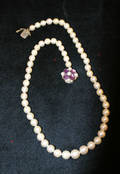 A Ladys Single Strand Cultured Pearl Necklace
