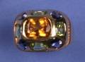A Ladys 18 Karat Yellow Gold Citrine Iolite and Peridot Ring Chanel