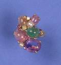A Ladys 14 Karat Yellow Gold and Gemstone Ring