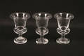 A Set of Three Steuben Diminutive Campana UrnForm Glass Vases