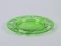 A Steuben Green Cut Clear Glass Dish