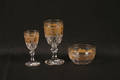 A Set of Gilt Enameled Cut Glass Stemware