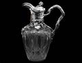 156 CONTINENTAL SILVER MOUNTED CUT GLASS JUG