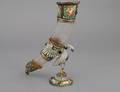 154 IMPORTANT VIENNESE ENAMEL AND ROCK CRYSTAL CORNUCO