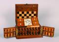 A Victorian Burl Walnut Games Box