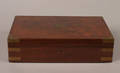 A Brass Mounted Burl Walnut Flatware Box