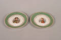Two Viennese Transfer Printed Porcelain Cabinet Plates